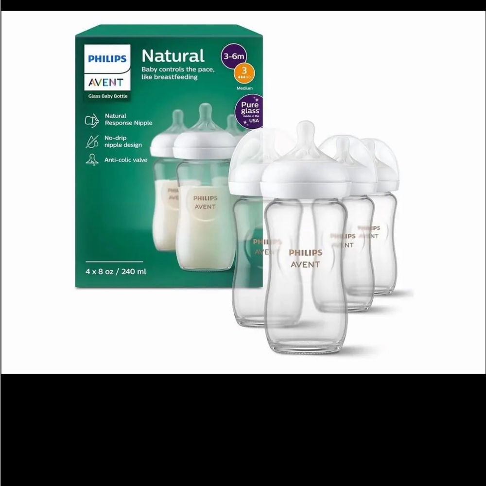 NEW Phillips Avent Glass 8oz bottles